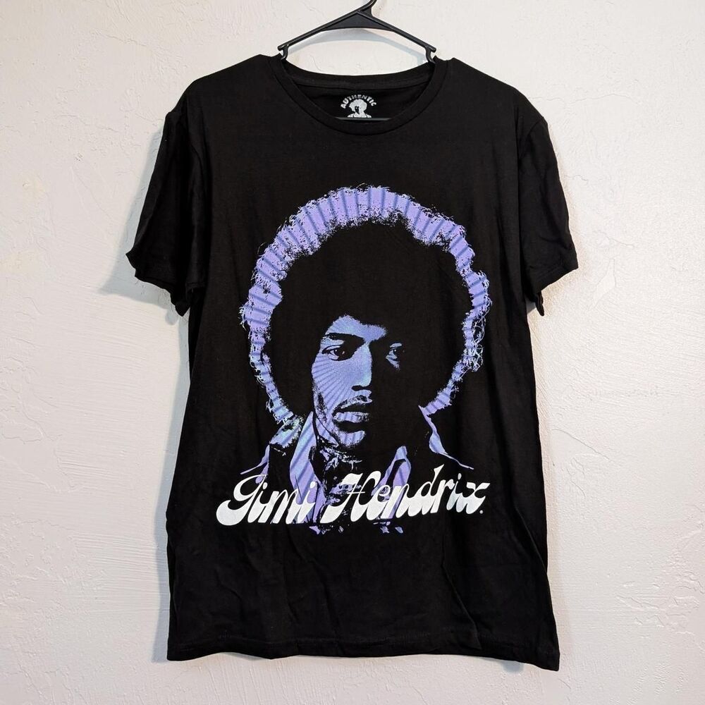 Authentic-apparel Men's Black and Purple T-shirt